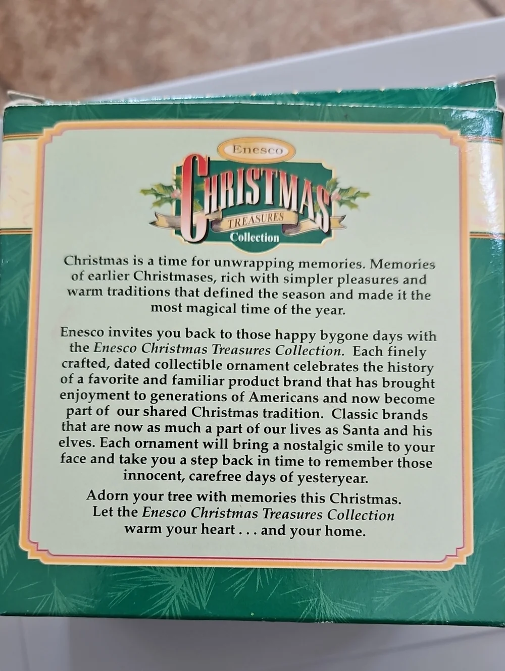 Enesco Easy Bake 1999 Green and Cream Limited Edition Holiday Ornament